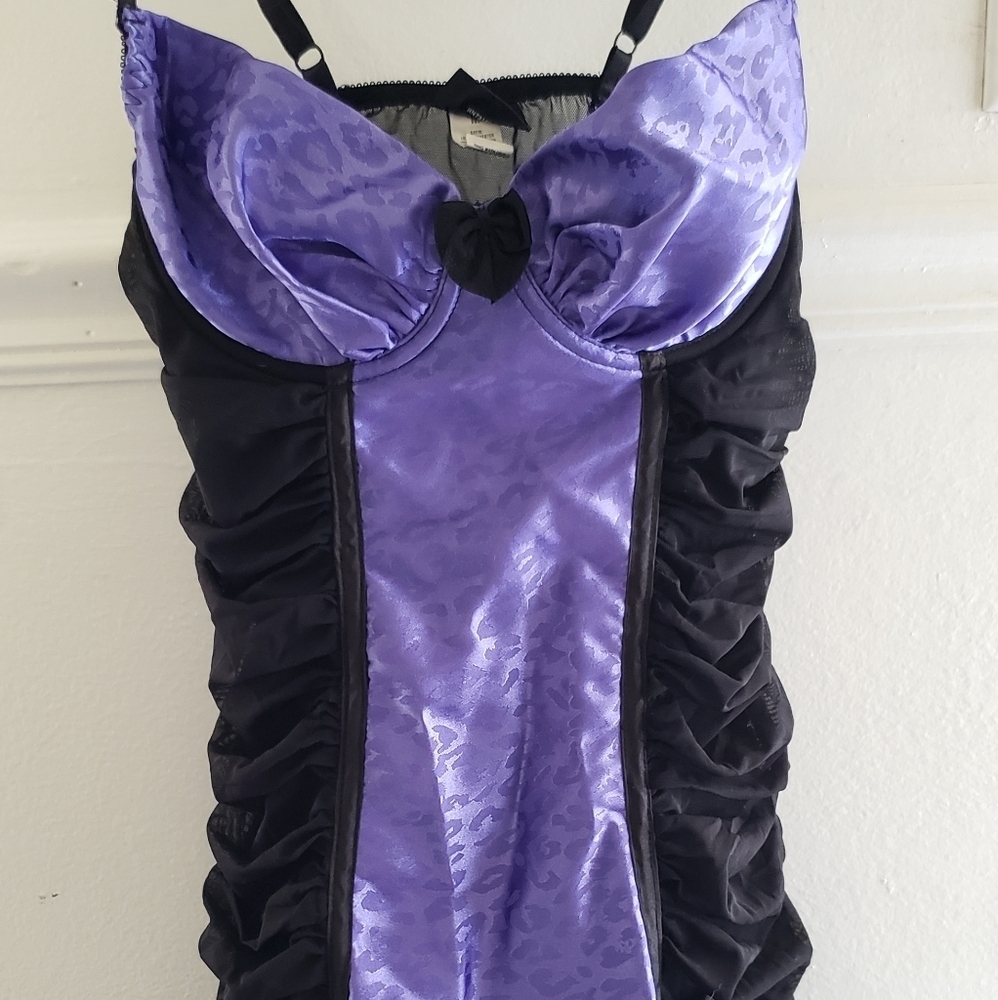 Lingerie leopard purple Frederick's medium